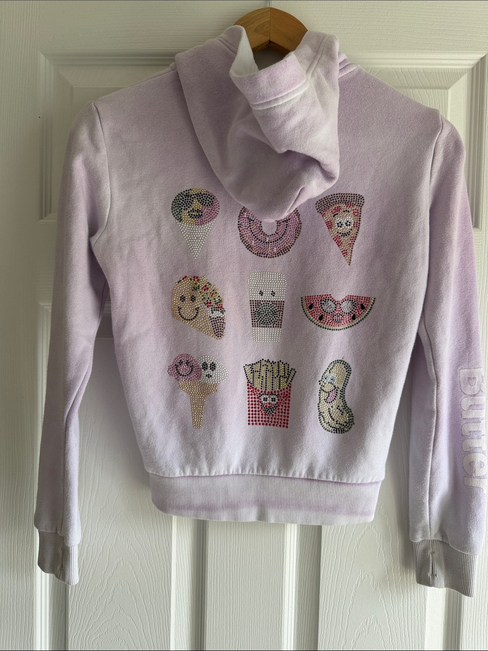 Butter Super Soft Girls' Lavender Zip-Up Hoodie